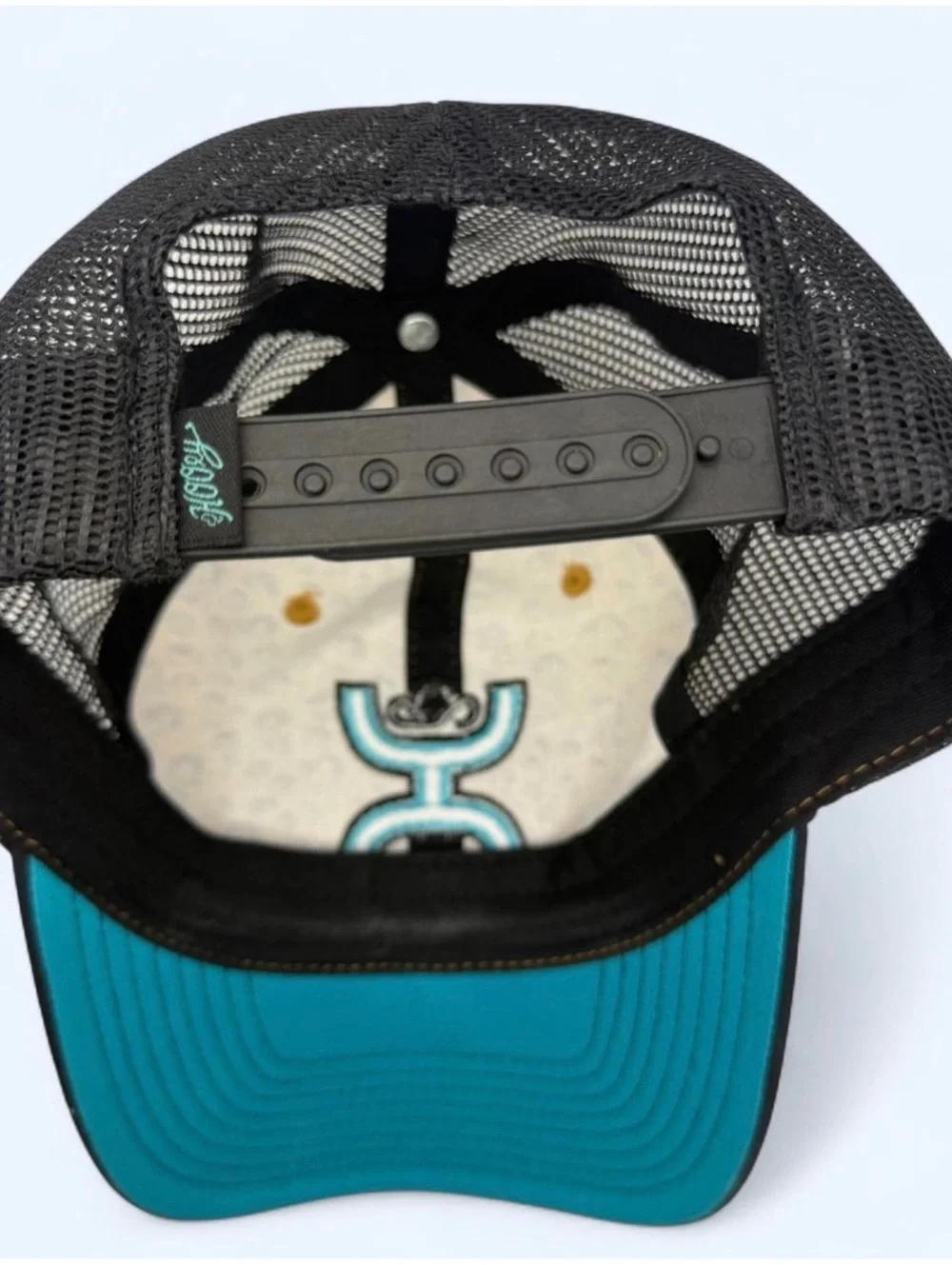 Hooey Leopard Print Trucker Hat Black Turquoise Snapback Western Cap